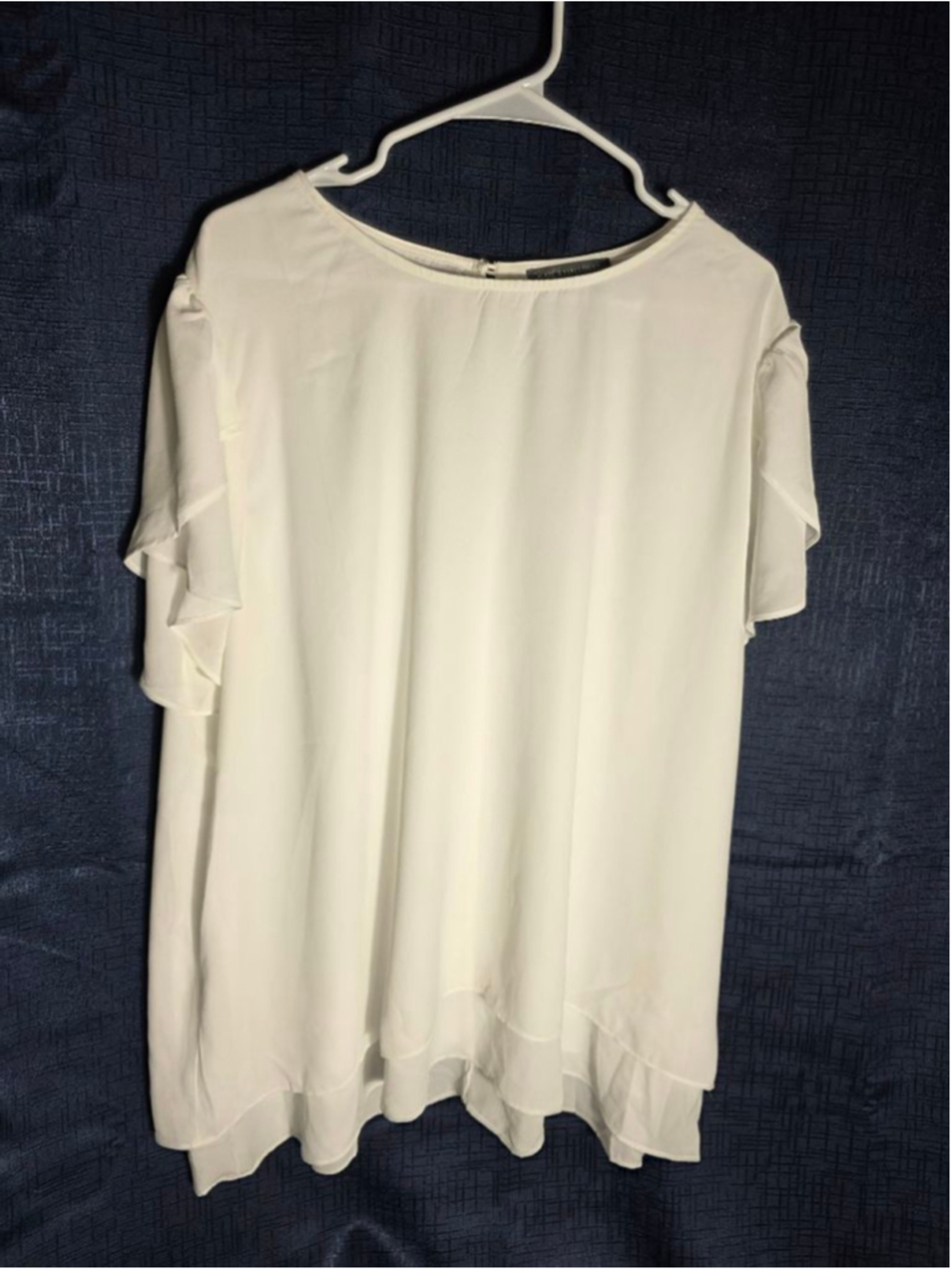Women's KATE & MALLORY® White Blouse 2X office casual